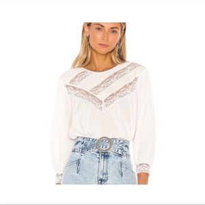 JOIE Margette Porcelain Blouse NWT